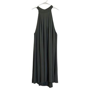 Kirundo Elegant Sleeveless Olive Green Midi Dress Size L